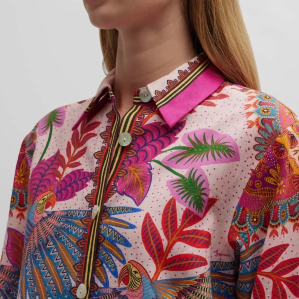 FARM Rio Multicolor Tropical Button Down Shirt - Picture 4 of 16